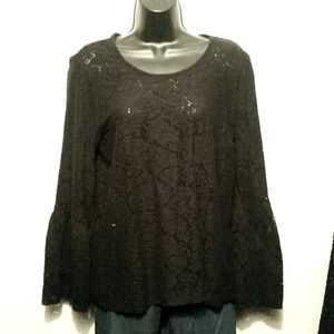 Chicos lace bell sleeve top.